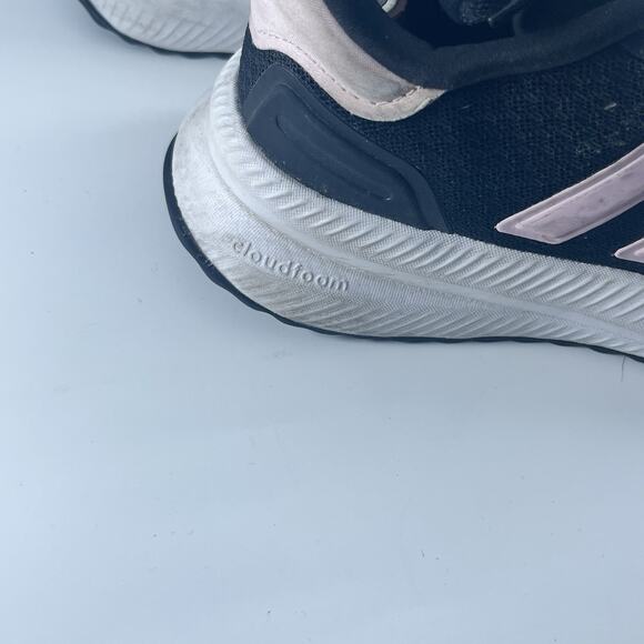 Adidas Cloudfoam Running Shoes Black Pink Stripes Size 7 - Picture 7 of 9
